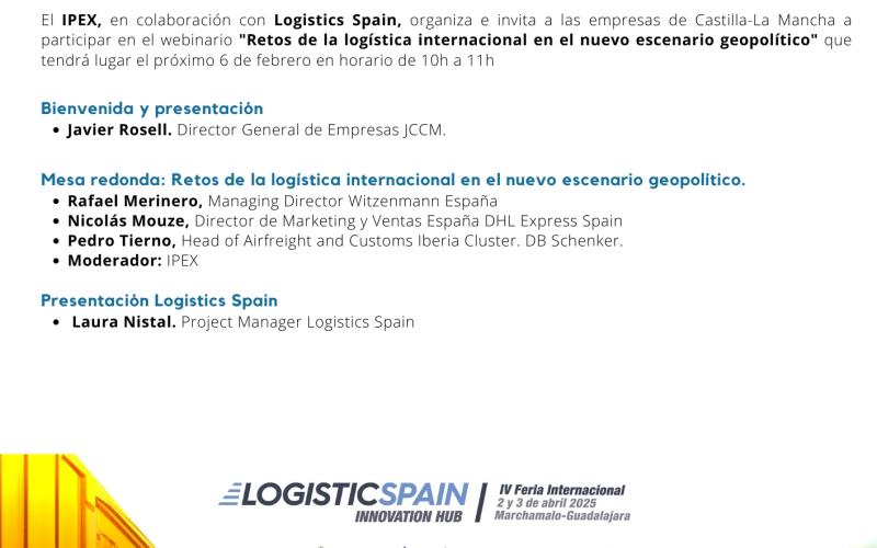 El IPEX y Logistics Spain organizan el foro online: ‘Retos de la log�stica internacional en el nuevo escenario geopol�tico’