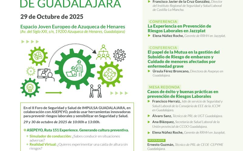 II FORO DE SEGURIDAD Y SALUD LABORAL DE LA PROVINCIA DE GUADALAJARA